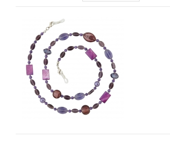 CHAIN/ADORN COLLECTION/PURPLE BEADS/LOBSTER CLAW CLASP AMETHYST