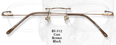 Bendatwist Titanium Rimless Eyeglasses 312