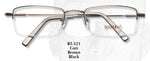Bendatwist Titanium Half Rimless Eyeglasses 321