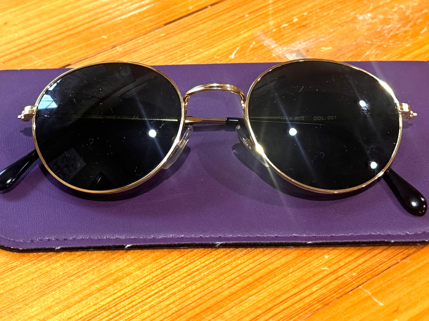 Italian Artisan Preppy Round Sunglasses  (Mar603)