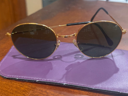 Italian Artisan Preppy Round Sunglasses  (Mar603)