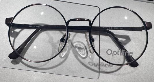 Optiline 1109 Perfectly Round Eyeglasses with Nose Pads