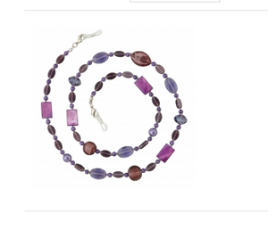 CHAIN/ADORN COLLECTION/PURPLE BEADS/LOBSTER CLAW CLASP AMETHYST