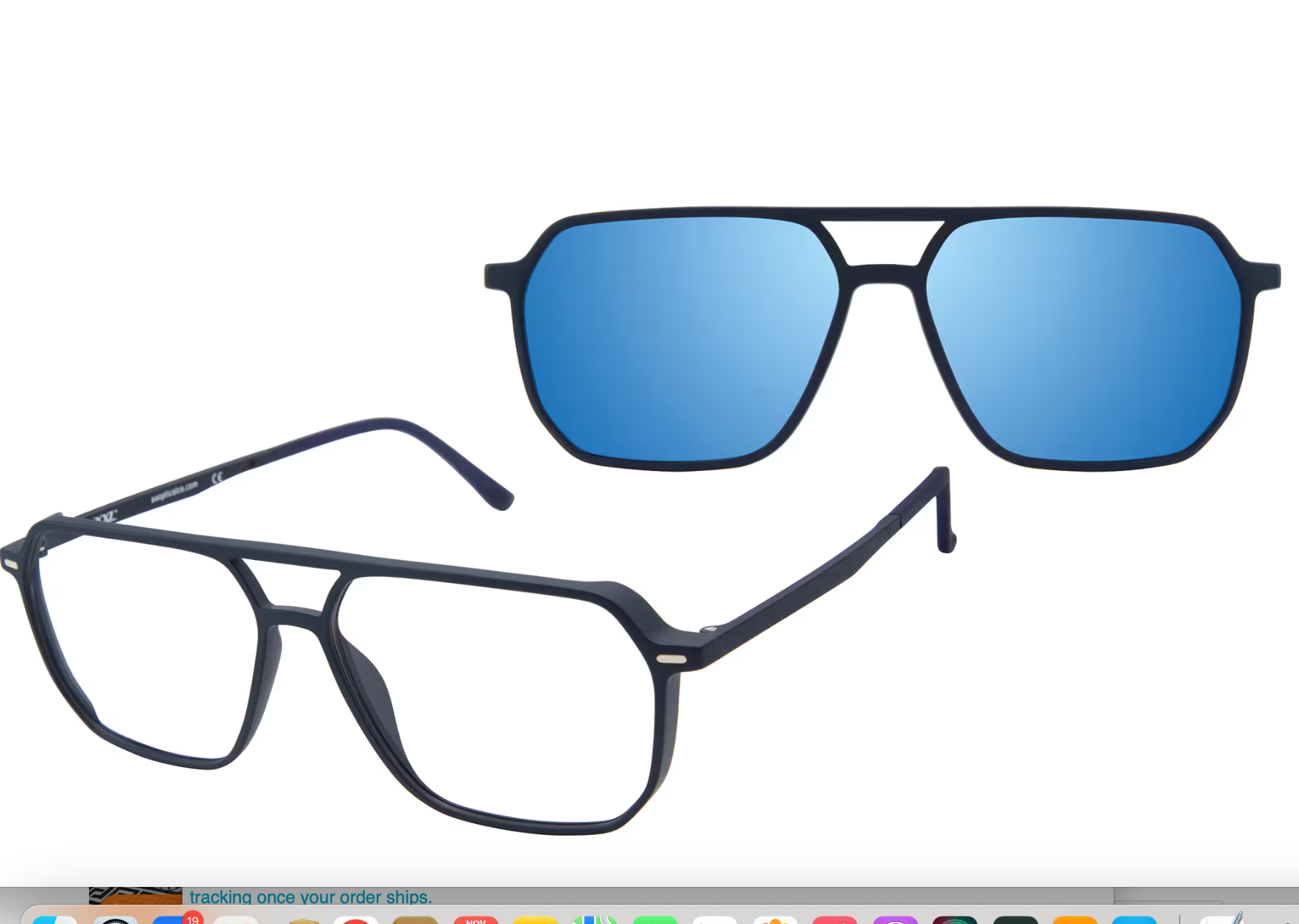 XXL Eyewear MONTANA Eyeglasses with Sun-clips Black