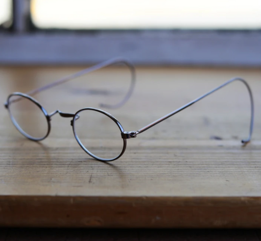 19th Century Reproduction Glasses Oval with Cable Temples (GL790)