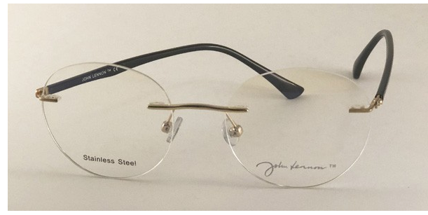 John Lennon Radio Play Rimless Eyeglass frame