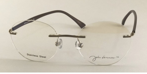 John Lennon Radio Play Rimless Eyeglass frame