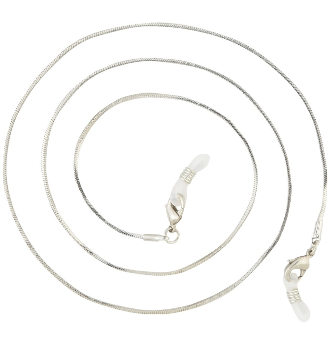 C7S EYEGLASS CHAIN/HOLDER NECKLACE  BOUTIQUE/ SILVER/LOBSTER CLAW CLASP