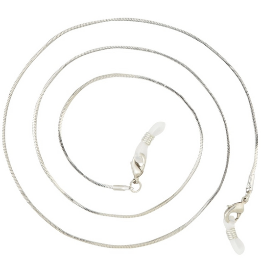 C7S EYEGLASS CHAIN/HOLDER NECKLACE  BOUTIQUE/ SILVER/LOBSTER CLAW CLASP