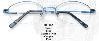 Bendatwist Titanium Half Rimless Eyeglasses 307