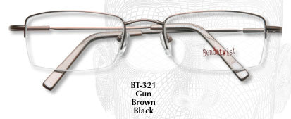 Bendatwist Titanium Half Rimless Eyeglasses 321