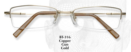 Bendatwist Titanium Half Rimless Eyeglasses 316