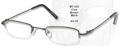 Bendatwist Titanium Half Rimless Eyeglasses 334