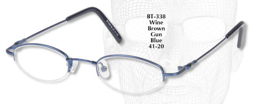 Bendatwist Titanium Half Rimless Eyeglasses 338