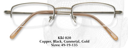 Kiki 020 Half Rimless Eyeglasses