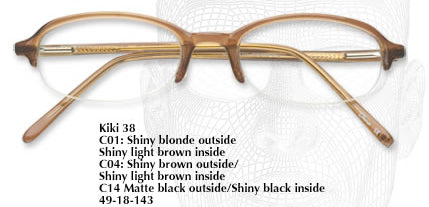 Kiki 38 Half Rimless Eyeglasses
