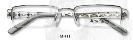 M411 Half Rimless Eyeglasses Last One in Stock