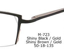 M723 Half Rimless Eyeglasss